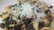 Pasta with Bacon and Chard