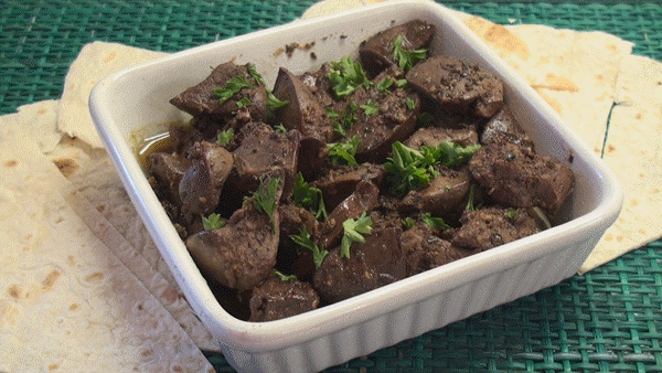 Chicken Livers Lebanese-Style