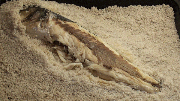 Sea Bass Baked in Salt