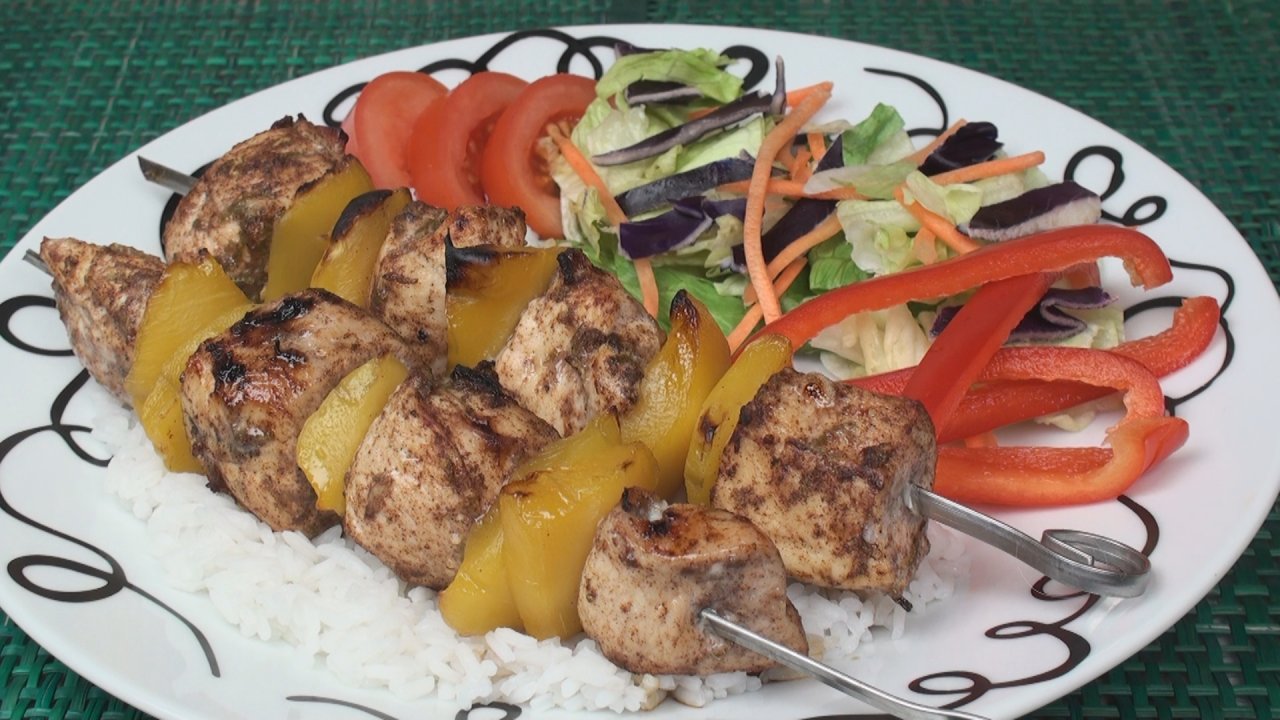 Chicken Kebab Caribbean-Style